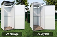 Летние души из поликарбоната от производителя
